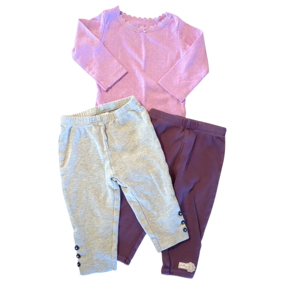 Carter's Other - CARTER'S 3 Piece Purple And Grey Outfit Set